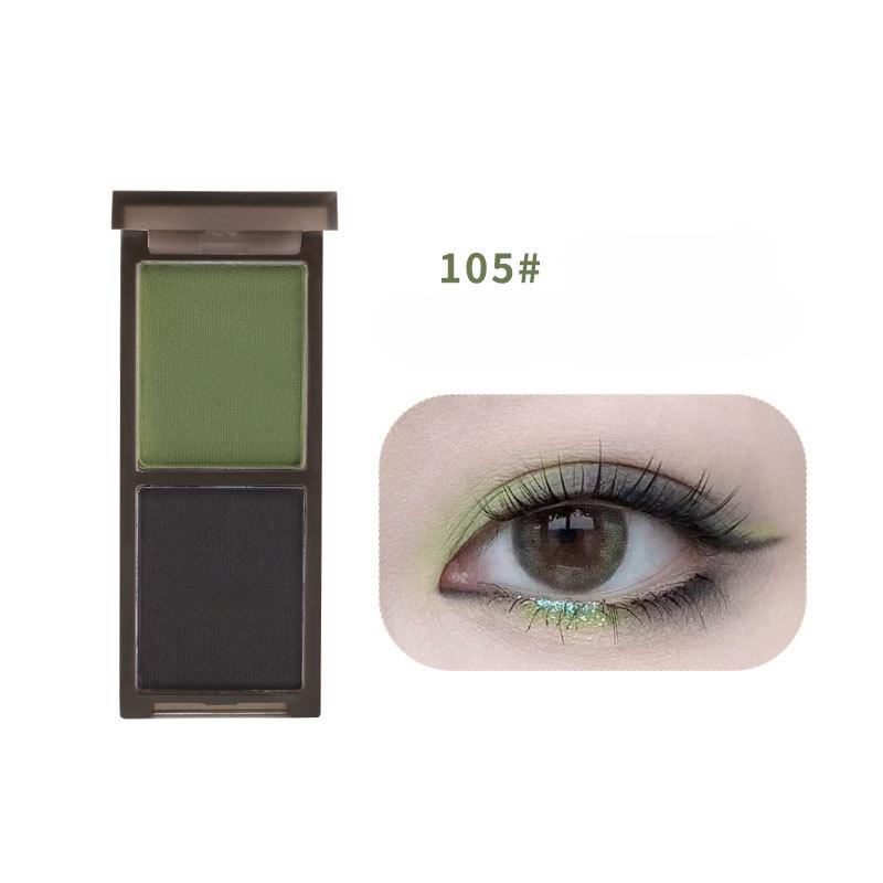 Cool Two-color Eyeshadow Palette, Pink Matte Pearlescent Sweet and Cool Makeup, Dark Lazy Eyeshadow