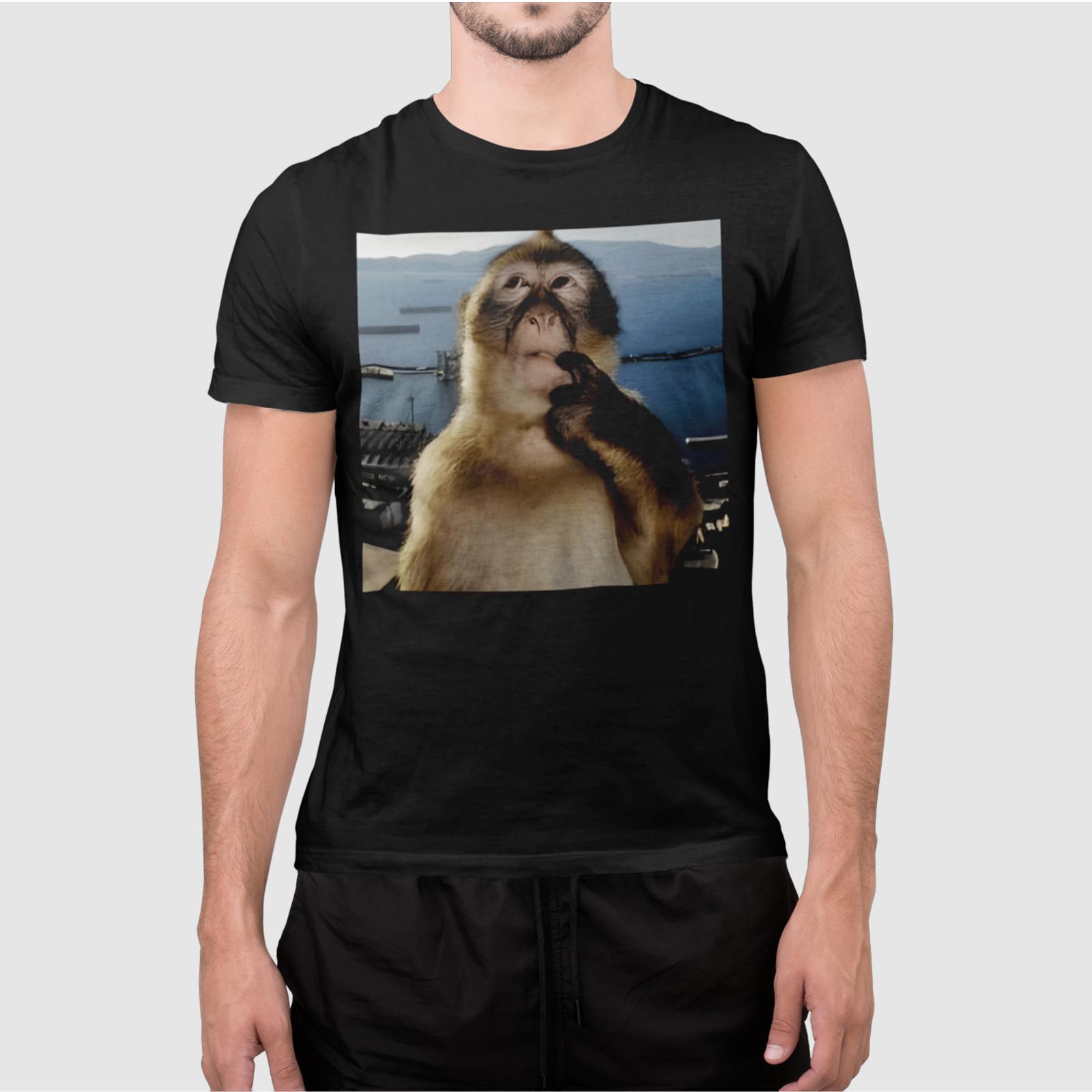 Funny Monkey Meme Shirt Unisex Animal Humor Graphic Tee Gift M