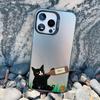 Dark Funny Cartoon Cat Have Fun Phone Case For iPhone 14 13 Pro Max 13 Mini 16 12 11 15 Pro Max 14 15 Plus Animal Laser Cover