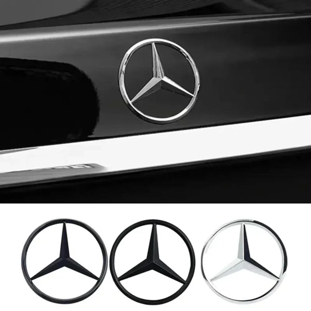 C200 E200 Pentru Mercedes Benz 90mm ABS Crom Negru Logo Emblema Mercedes Insignă Stea Spate Pentru Mercedes Benz W203 W206 W212 X253 W16