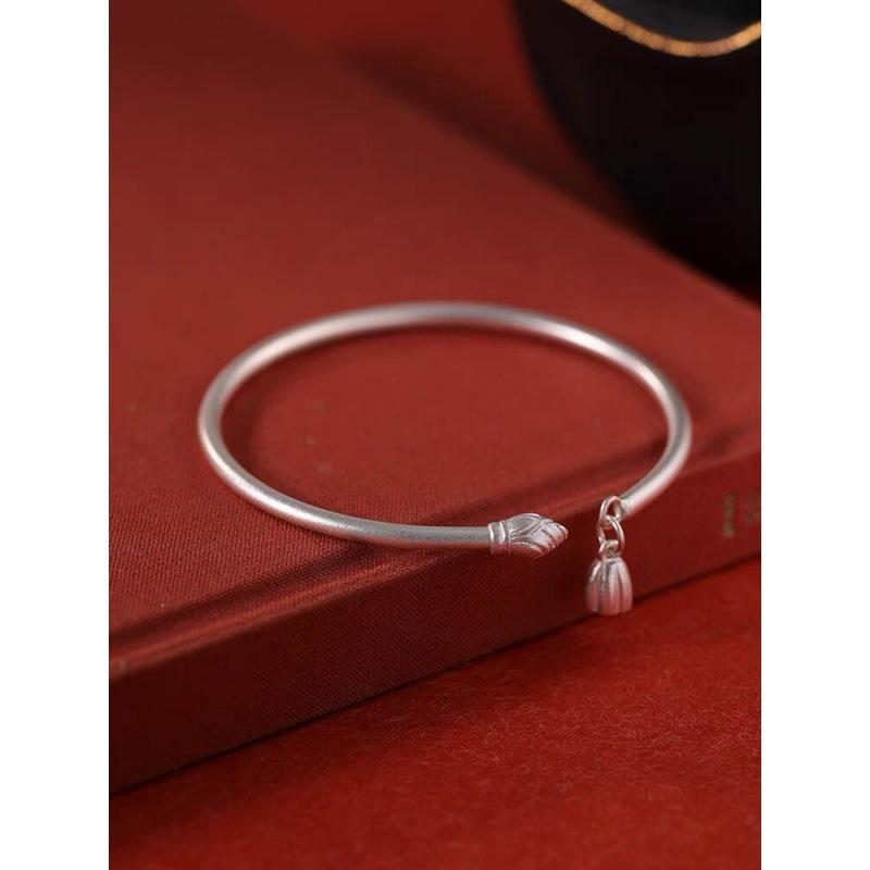 Wanzuyin 9999 Semințe de Lotus Antice Stil Deschis Două Generații Fericit Brățară Mică Fină Mată