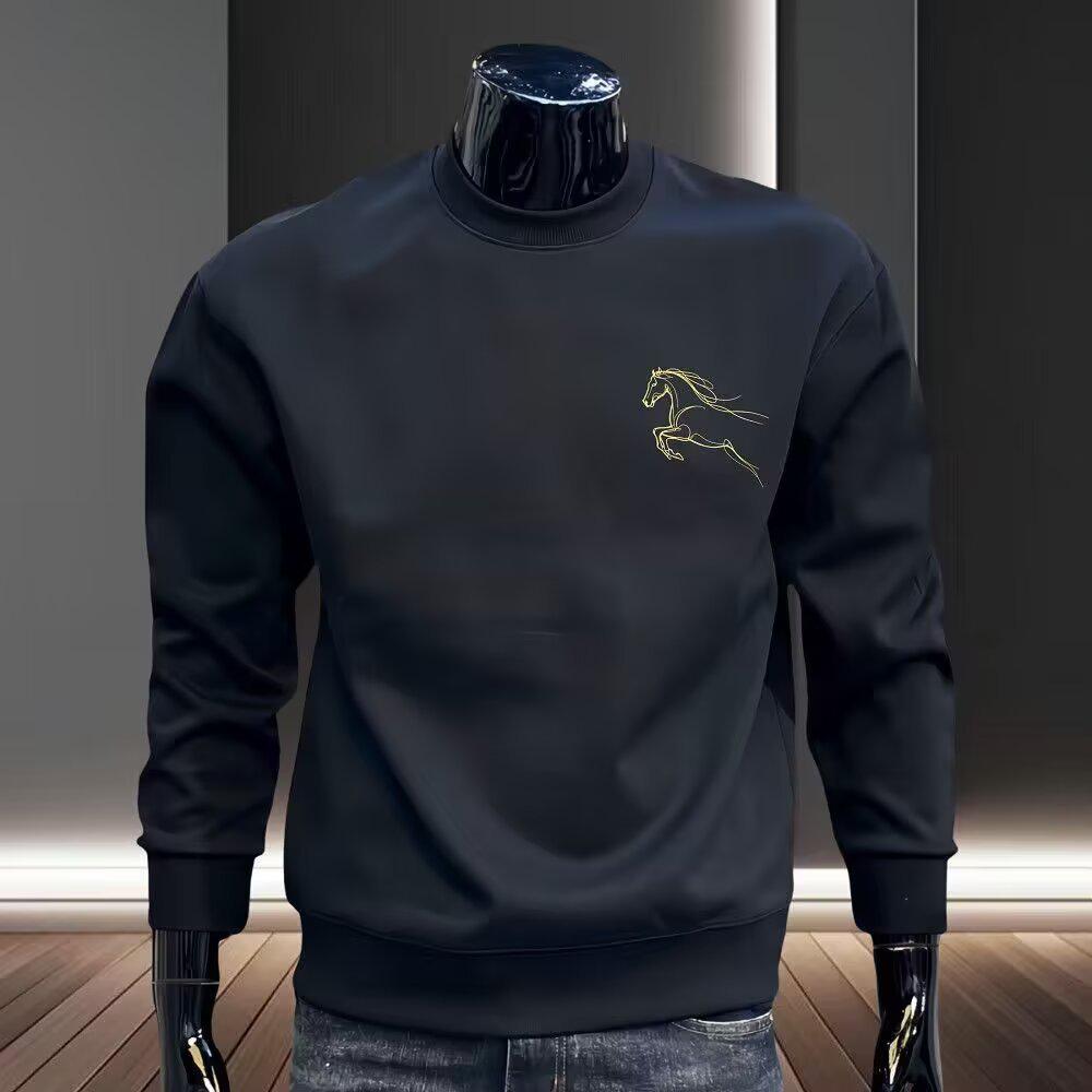 2026 National Tide Men s Trendy Round Neck Sweatshirt - Versatile High Street Hong Kong Style Top 3XL