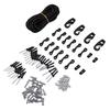 Kayak Deck Rigging Kit with Deck Loops Tie Down Pad Eyes Bungee Cord J Hooks Screws Rivets for Canoes Boat