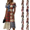 Women's Independence Day Print Casual Fashion Short Sleeve V-Neck Dress