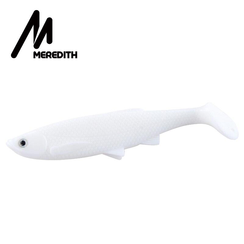 MEREDITH 4.73" Bleak Paddle Tail 14.5g 4pcs 120mm Fishing Soft Lures 3D Eyes T Tail Artificial Bait Plastic Pike Fishing Lures