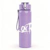 1PC Ghost Rock Band Text 750ml Color Plastic Sports Water Bottle Leakproof Flip Straw Lid Suitable for Sports Office Home Use