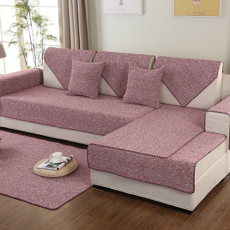 

Чехол для диванной подушки Four Seasons, универсальный, осенний, льняной, простой, современный, утолщенный, нескользящий, для дивана 70*180