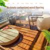 Karbonisierte Holzböden für Außenterrasse, Garten oder Balkon - Feuchtigkeitsbeständig, Korrosionsbeständig, Selbstverlegendes Design.