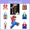 Bolsa Tote de Lona Super Mario Com Design de Anime em Cores Para Compras Viagem E Escola