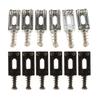 Metal Guitar Bridge Roller Saddles Set Replacement Tremolo Bridge Saddles Electric Guitar Parts for DIY Kit and Vibrato