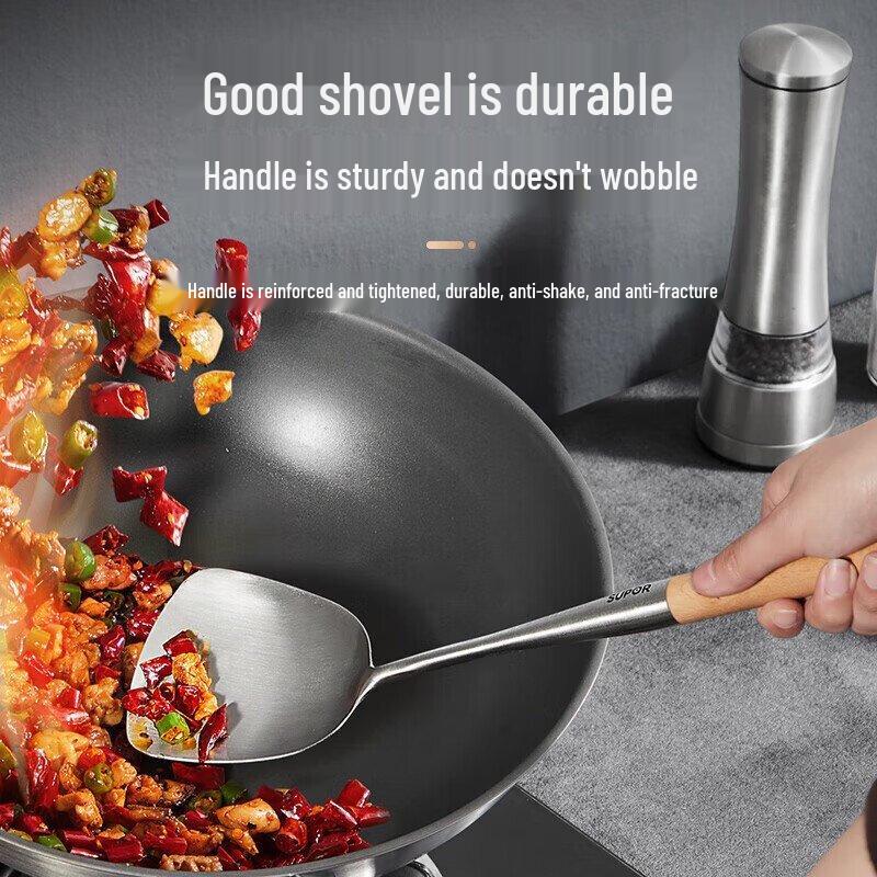 Supor Wooden Handle 3-Piece Stainless Steel Utensil Set