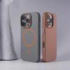Magnetic Thin Ring iPhone 15/16 Pro Max Color Block Lens Frame Case - Skin-Friendly Protective Design