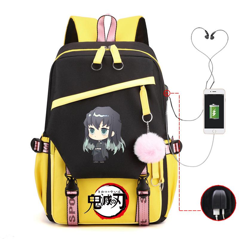 Kimetsu no yaiba ghost column peripheral printing schoolbag junior high school student high school multi-functional schoolbag