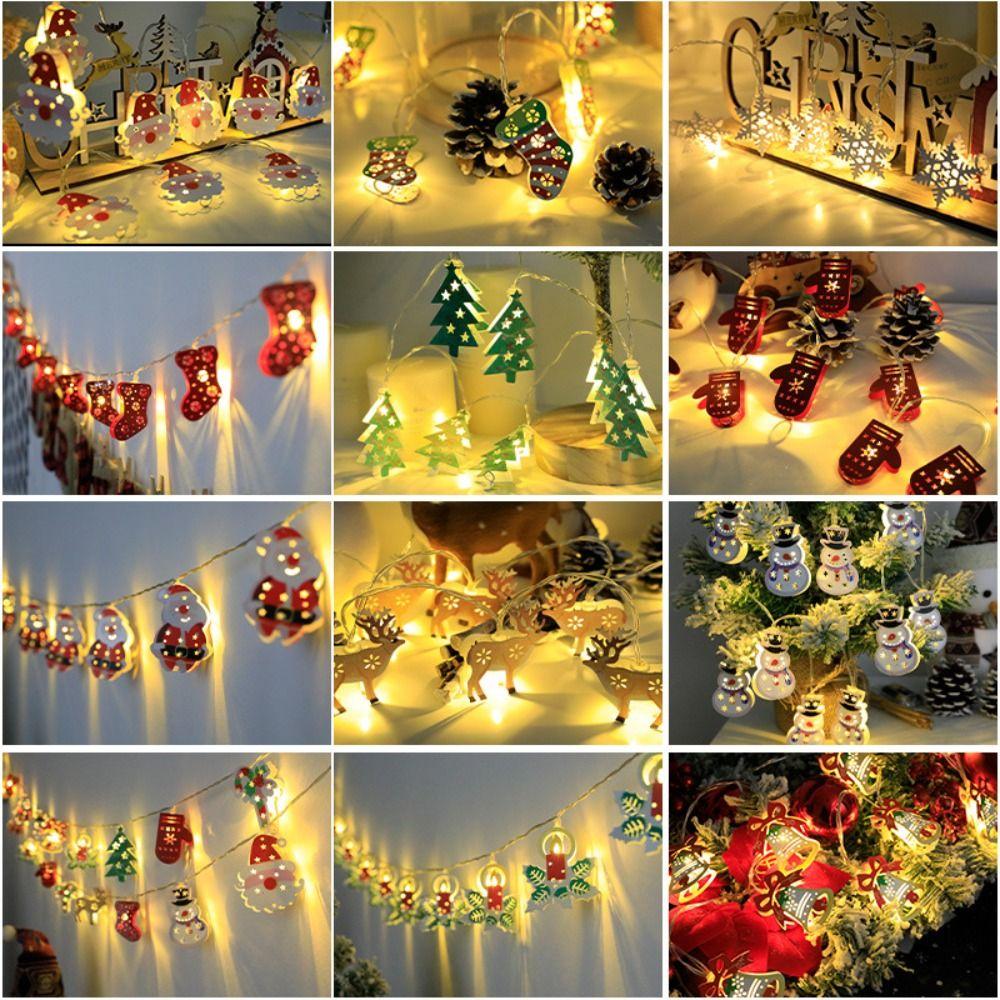 

Santa Claus Christmas Light String Elk Deer Christmas Decor Lamp Xmas Festival style 6