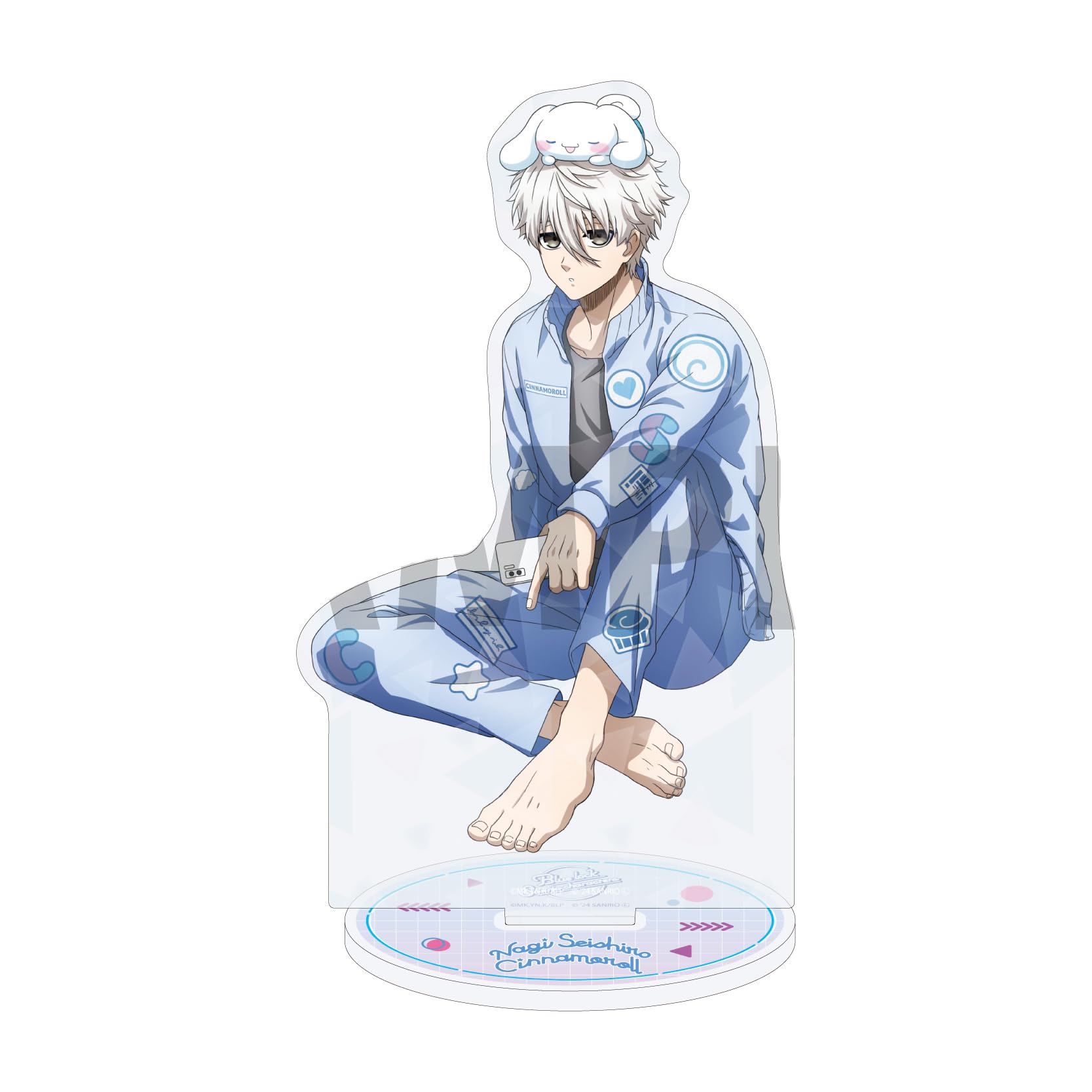 

TV Anime x Sanrio Characters 01 Nagi Seishiro x Cinnamoroll Holographic Acrylic Stand Blue Lock [Collaboration Illustration]
