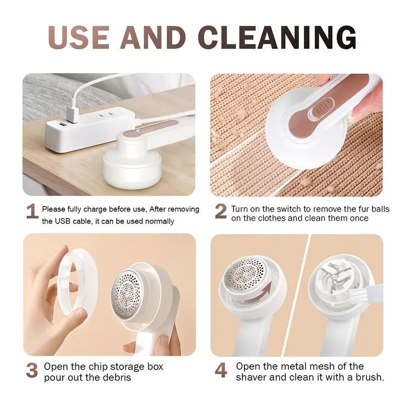 Xiaomi Fabric Shaver with One More Blade, Electric Lint Remover, USB Rechargeable Sweater Shaver, Power Lint Shaver, Fuzz Remover