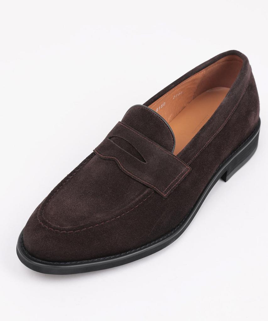 Brenowelt First Italian Suede Dark Brown Penny Loafers
