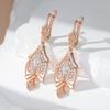 European and American Fashion Sparkling Carved Pattern Pendant Earrings, Women's Classic Holiday Accessories