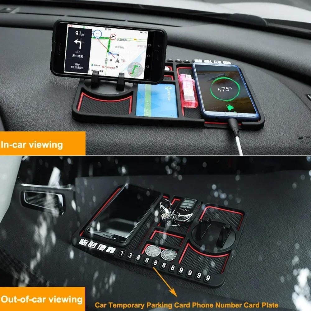 Multifunktionale Auto-Anti-Rutsch-Matte, Auto-Handy-Halterung, rutschfest, klebrig, Anti-Rutsch-Dash-Telefonhalterung, Silikon, Armaturenbrett, Auto-Pad-Matte
