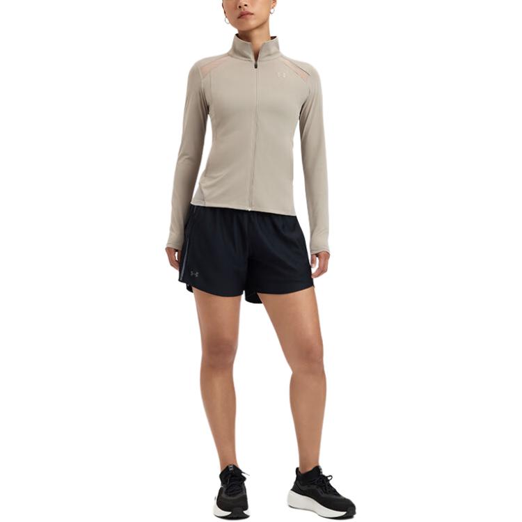 Under Armour Cool Waist Training Sports Breathable Solid Color Jacket Women Jacket 6007554-203