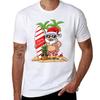 Santa Hawaiian Surfing T Shirt Christmas Summer Surf Hawaii Tshirt Retro Style Print Casual Top