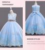 Dziewczęca sukienka formalna w stylu europejskim i amerykańskim, sukienka księżniczki na występy, długa suknia wieczorowa, na urodziny i wybieg.