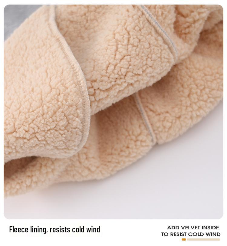 Brand Kids' Thickened Lambswool Sweatpants for Autumn/Winter - Boys' Warm Casual Long Pants