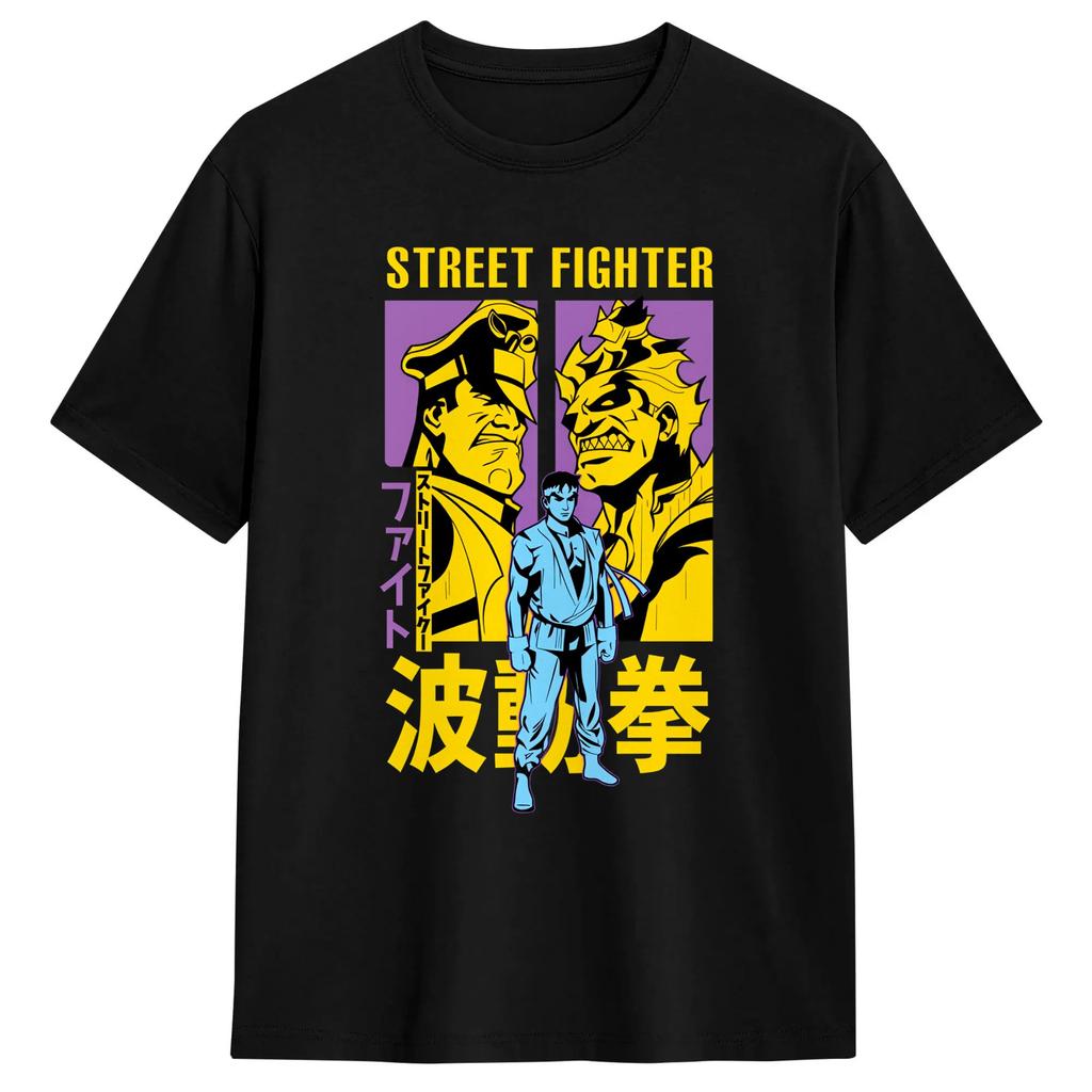 Harajuku T Shirt Summer S-street M. Bison F-fighter II Hip Hop T-Shirts Cotton Tshirt for Adul