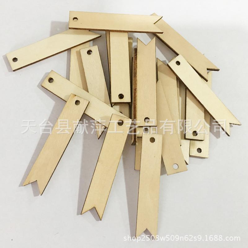 Handmade DIY Cartoon Wooden Tags, Eco-friendly Natural Wood Slices, Creative Style Decoration, 63x12MM