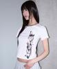 PRENDA Prenda Diagonal Henley Neck Short Sleeve White