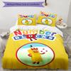 3-teiliges Numberblocks1 Muster Bettwäsche-Set Bettbezug-Set enthält Bettbezug & Kissenbezüge, perfekte Ganzjahres-Schlafzimmerdekoration & Geschenk