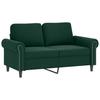2-teiliges Sofaset mit Kissen Dunkelgrüner Samt