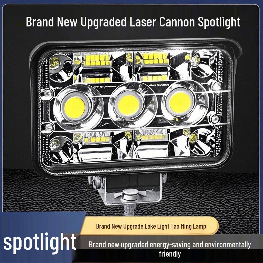 12-80V Dustproof LED Laser Headlight with Reverse Polarity Protection for Electric Vehicles
