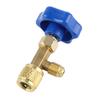Universal Refrigerant Safety Valve Brass 1cm Diameter Cylinder Valve Replacement for Home Air Conditioner Yellow