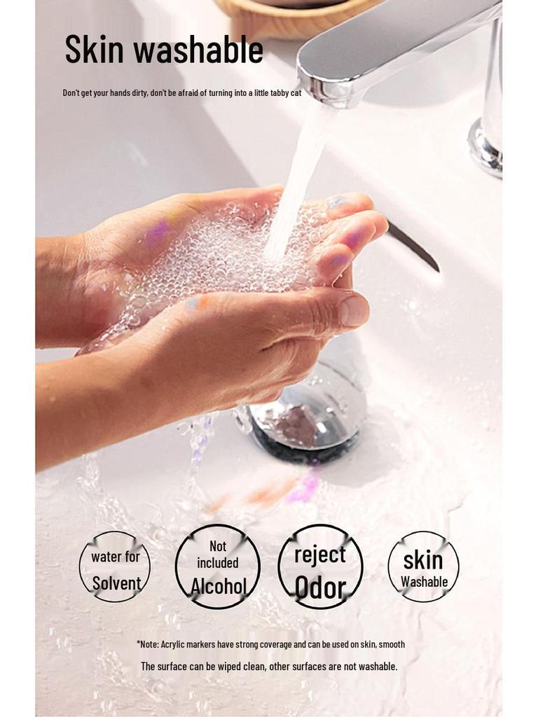 Zhi Jin Soft Tip Liquid Acrylic Marker - Opaque Watercolor Graffiti Pen