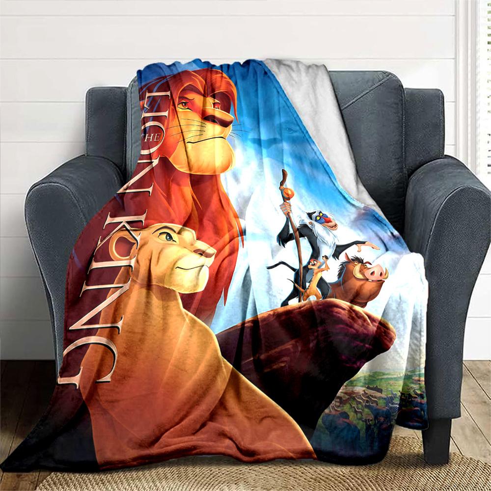 1pc Lion King Blanket Lightweight Flannel Throw for Sofa Bed Travel Camping Livingroom Office Couch Chair 1116KK