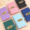 Financial Planning Notebook A6 Password Lock Cash Budget Organizer, PU Leather And Relief Cover, Security Binder 100 Pocket Savings Challenge Booklet