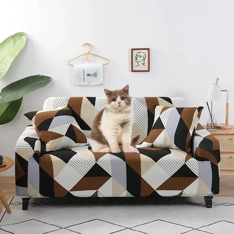 Printed Sofa Cover Stretch Couch Cover Sofa Slipcovers for Couches and Loveseats Washable Furniture Protector for Pets Kids