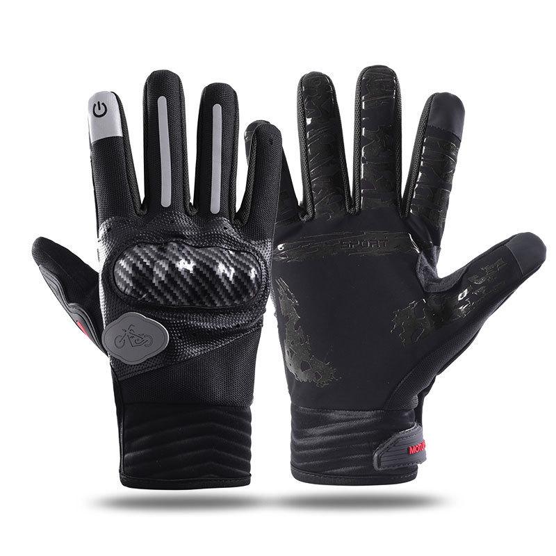 Cycling Gloves Four Seasons Men's Outdoor Sports Motorcycle Case Touch Screen Off Road Palm Protection Shock Absorbing and Anti Slip Gloves