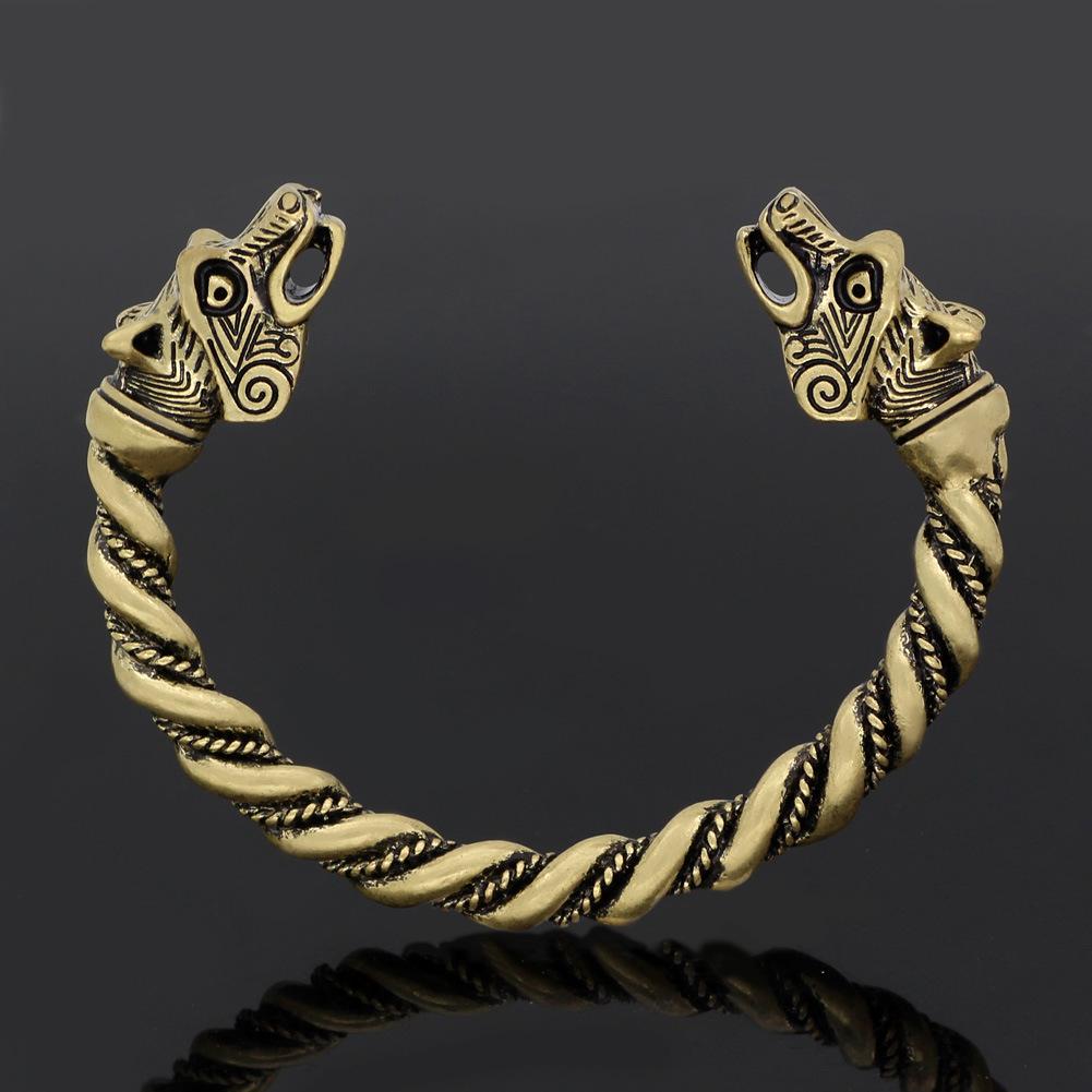 Nordic Viking Celtic Wolf Men's Hip Hop Bracelet