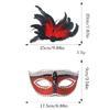 Stylish Feathered Accented Face Cover For Halloween Cosplay Event Lightweight Halloween Party Accessories