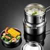 Stainless Steel Round Lunch Box with Divider