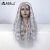 Noble Synthetic Lace Front Wig Long Wavy Ombre Blonde Wig Red Wigs Lace Part Synthetic Lace Wigs For Women Lace Front Wigs
