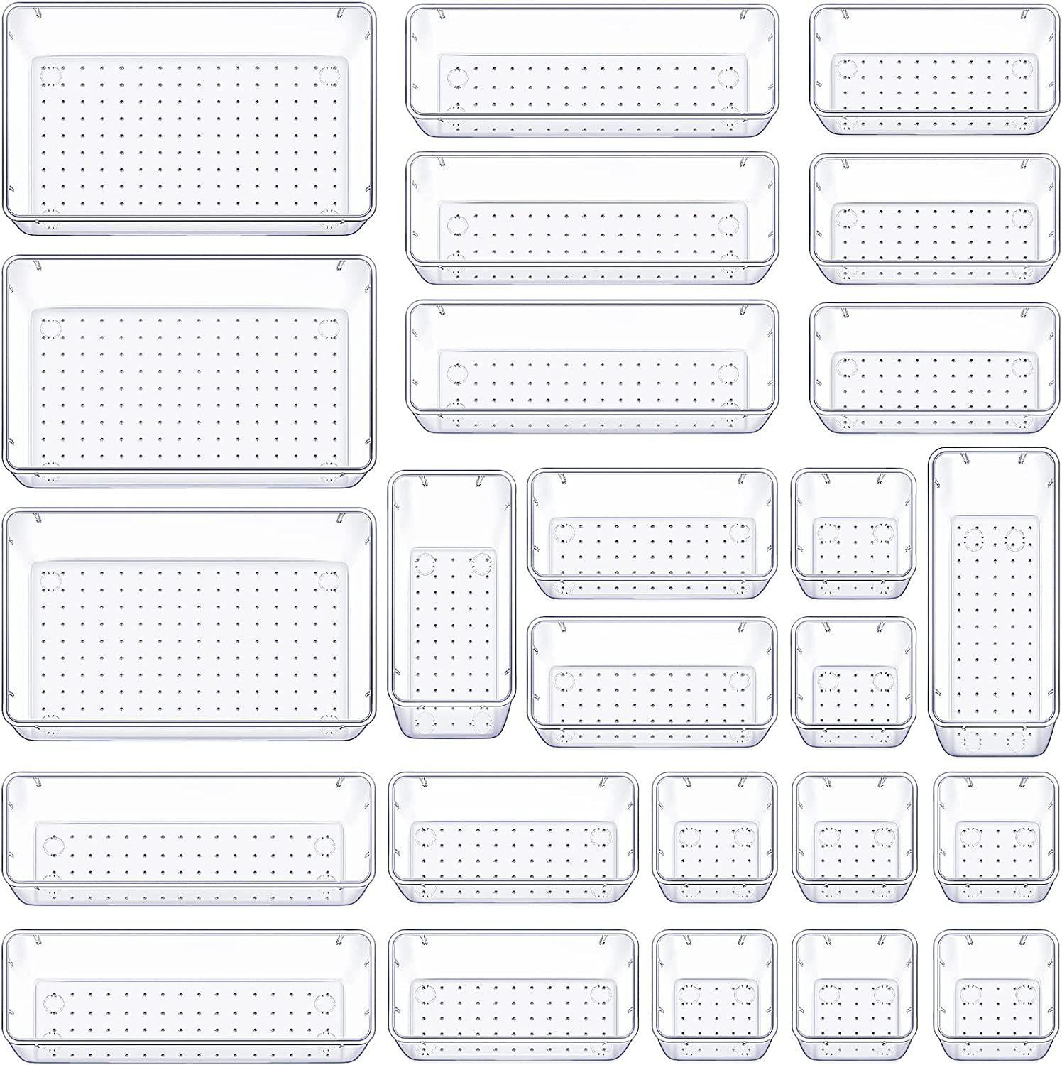 

Кухонная канцелярия и косметика, классифицированное хранение, штабелируемый ящик для хранения в горошек 25pcs