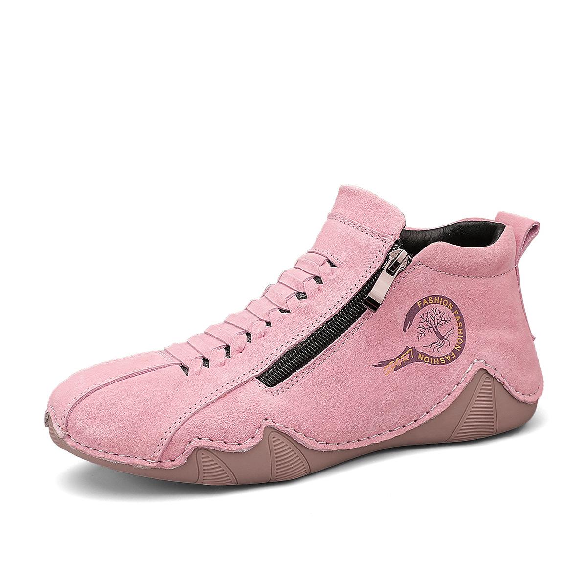 2024 Plus-Size Women s Mid-Top Leather Martin Boots - Casual Outdoor Short Boots 37