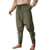 Men Pirate Pants Renaissances Ankle Band Pant Medieval Vikinges Navigator Pants Halloween Costume Cosplay with Drawstring