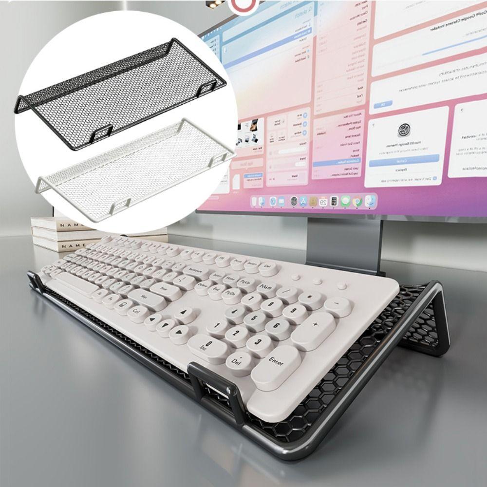 Tilt Lift Keyboard Riser Holder Wire Mesh Keyboard Tray Typing Computer Keyboard Stand  Home Use