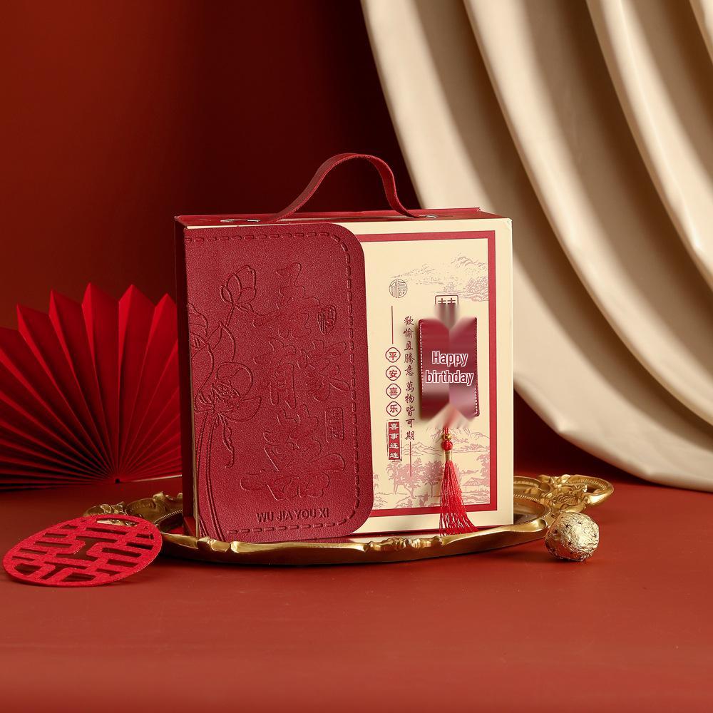 New Chinese Festive Flip-Top Candy Gift Box for Weddings, Birthdays, and Banquets