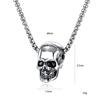 Accessories, Titanium Steel Skull Men'S Necklace, Hip Hop Trend Halloween Men'S Pendant