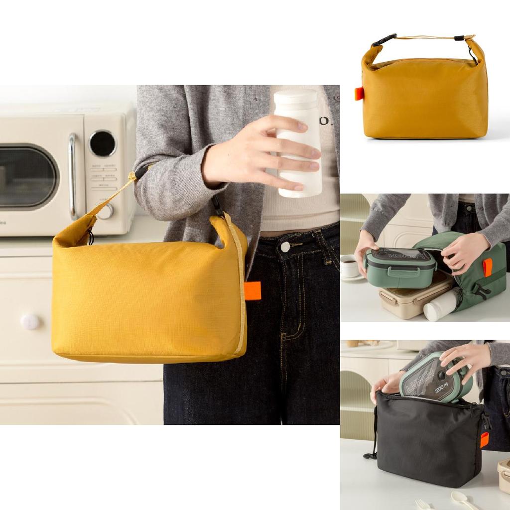 Oxford Cloth Insulated Lunch Bag With Waterproof Design For Office Workers And Students